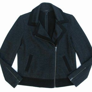 J.CREW STRETCH WOOL MOTORCYCLE JACKET GRAY 07569